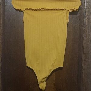 Yellow Ruffled Sleeveless Bodysuit